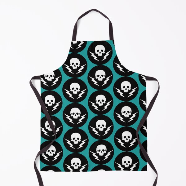 Item preview, Lightning Skull in Black Circle – Bold Illustration designed and sold by PIXEL POP DESIGNS - Beyond the Norm!.
