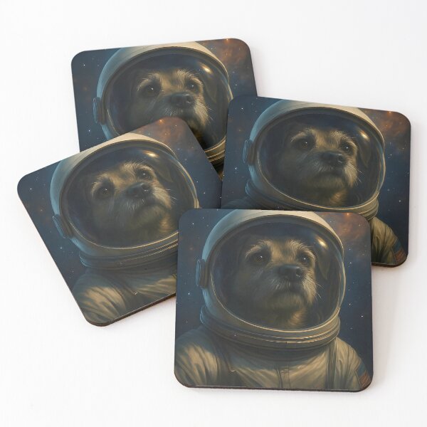 Item preview, Juno the Border Terrier – Space Explorer Dog Art designed and sold by anniejunoaxie.