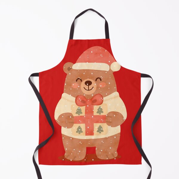 Item preview, Cute Christmas Bear with Gift – Holiday Winter Illustration designed and sold by wanderbloomm.