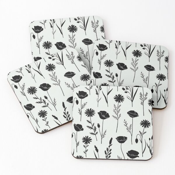 Item preview, Wildflower Botanical Silhouette Pattern – Minimal Floral Design designed and sold by Tropical art.