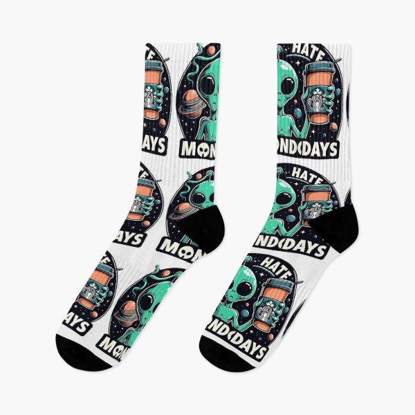Item preview, Aliens Hate Mondays Funny Retro Space Coffee Design designed and sold by bestoftrendy.
