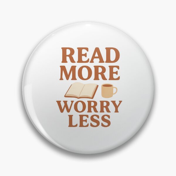 Item preview, Read More, Worry Less – Minimal Book Lover Design designed and sold by LunarBones.