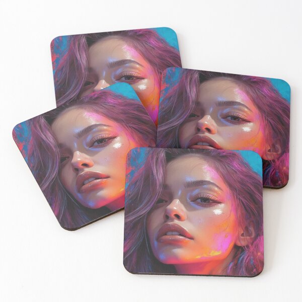 Item preview, Vibrant Abstract Neon Portrait designed and sold by JonelleTshirts.