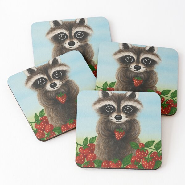 Item preview, Summer Raccoon "Bandit" - Seasonal Woodland Animals  designed and sold by WhimsicalInkWA.