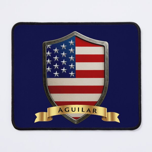 Item preview, Aguilar Family USA Shield, Patriotic Surname Emblem designed and sold by Highlandkings.