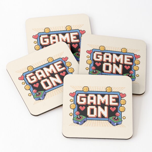 Item preview, Retro Pixel Art “GAME ON” – Arcade Joysticks, Coins, Hearts designed and sold by NewAspect.
