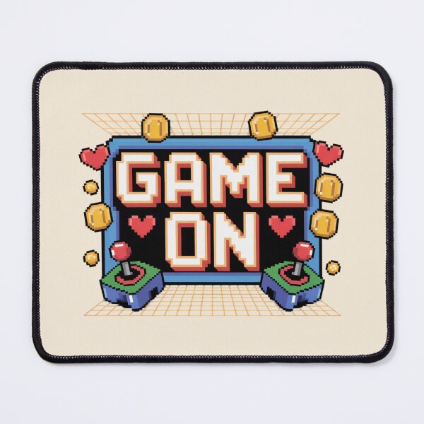 Item preview, Retro Pixel Art “GAME ON” – Arcade Joysticks, Coins, Hearts designed and sold by NewAspect.