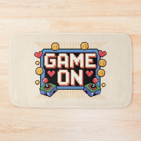 Item preview, Retro Pixel Art “GAME ON” – Arcade Joysticks, Coins, Hearts designed and sold by NewAspect.