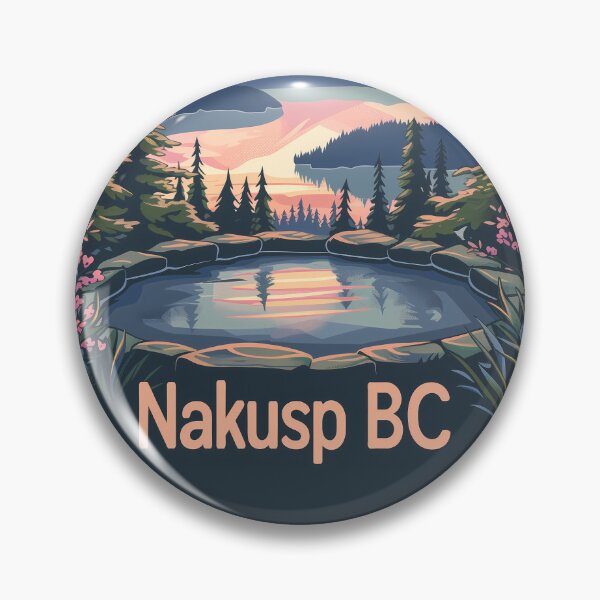 Item preview, Nakusp BC Hot Springs Sunset Scene, British Columbia Mountain Lake designed and sold by meganohm.