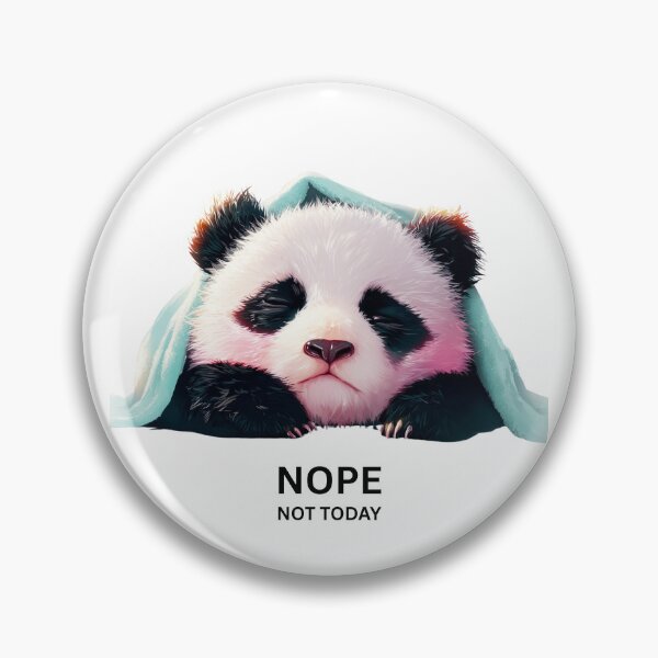Item preview, Nope Not Today Panda Poster – Lazy Mood Cute Animal Wall Art designed and sold by VisionaryVeils.