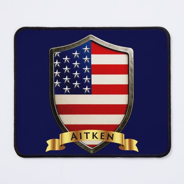 Item preview, Aitken Family USA Shield, Stars & Stripes Pride Banner designed and sold by Highlandkings.