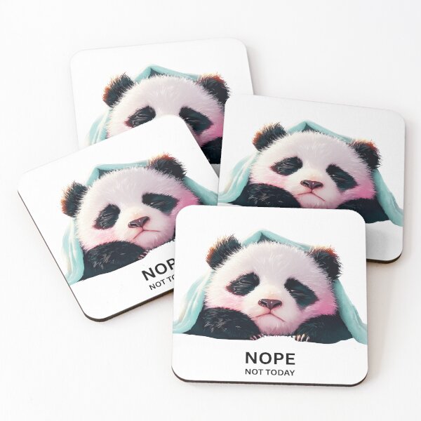 Item preview, Nope Not Today Panda Poster – Lazy Mood Cute Animal Wall Art designed and sold by VisionaryVeils.
