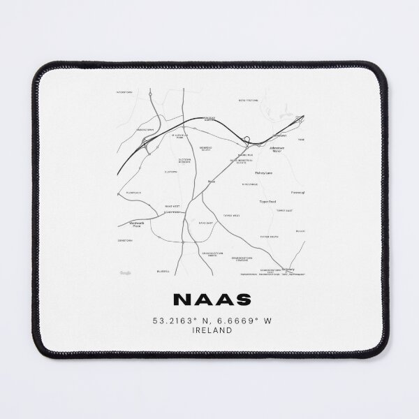 Item preview, Naas Ireland Map Poster – Minimalist Coordinates Black & White Art designed and sold by RM-Journey.