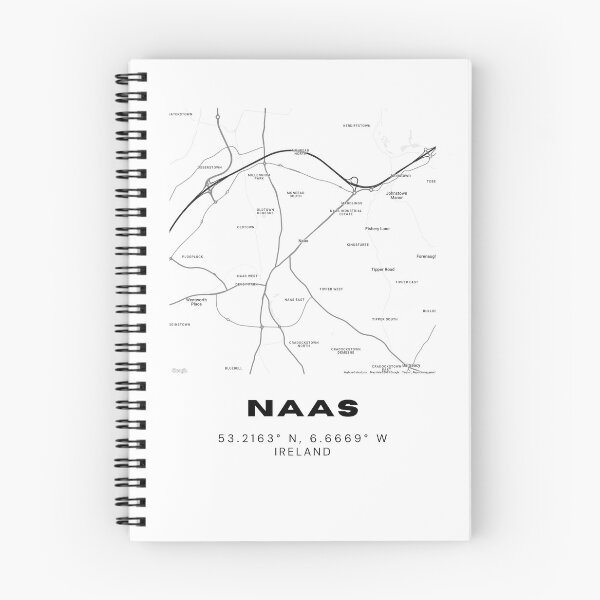Item preview, Naas Ireland Map Poster – Minimalist Coordinates Black & White Art designed and sold by RM-Journey.