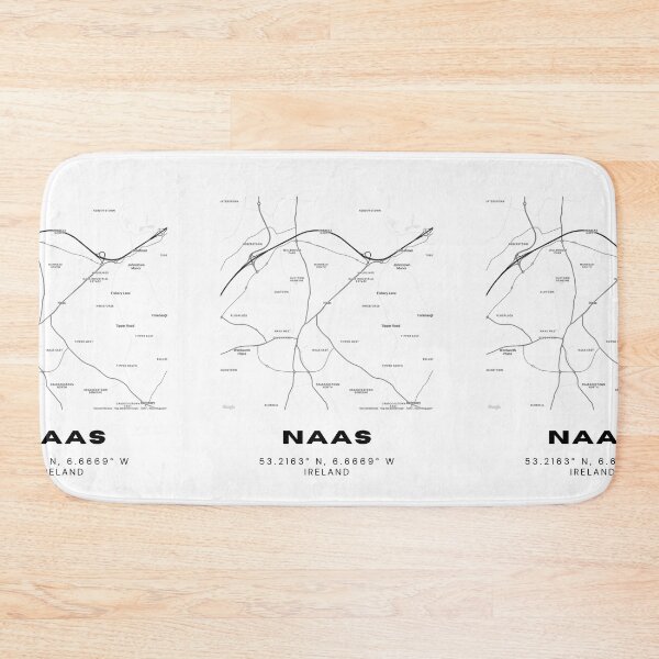 Item preview, Naas Ireland Map Poster – Minimalist Coordinates Black & White Art designed and sold by RM-Journey.