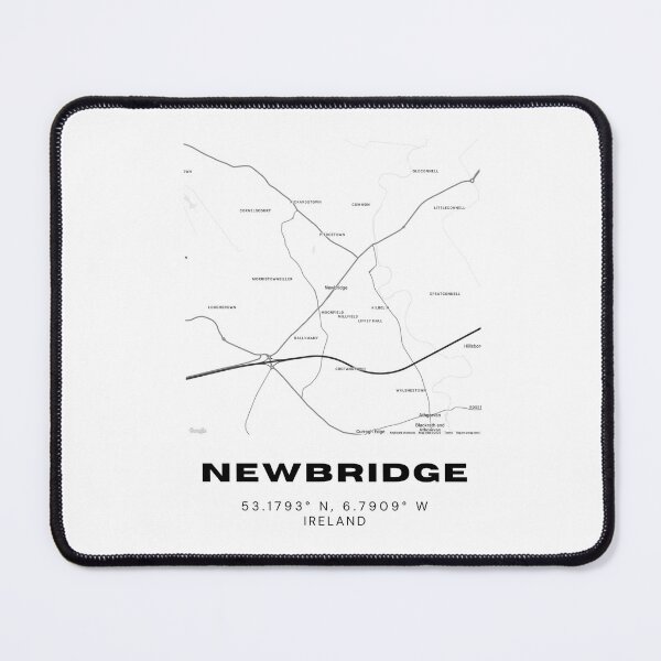 Item preview, Newbridge Ireland Map Poster – Minimalist Coordinates Black & White Art designed and sold by RM-Journey.