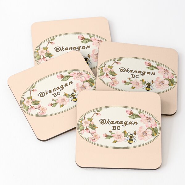 Item preview, Okanagan BC Blossoms and Bees, Floral Spring Valley Illustration designed and sold by meganohm.