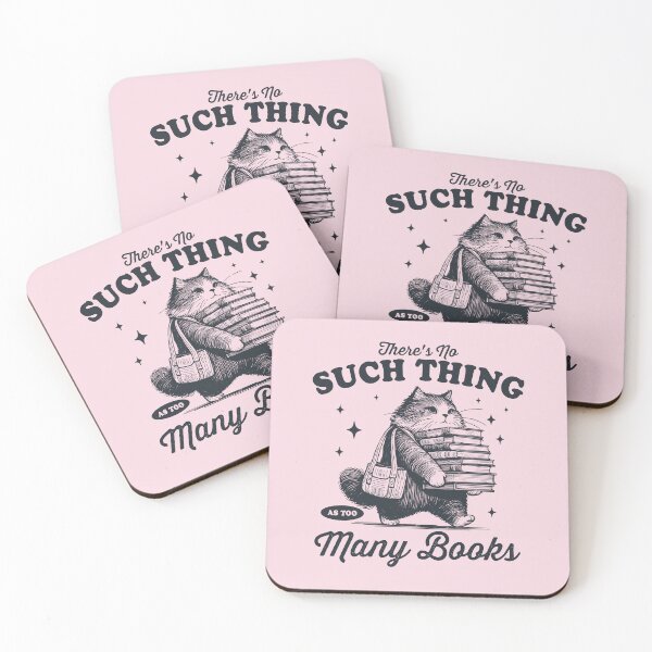 Item preview, There's No Such Thing As Too Many Books Funny Reading Black and White Bookish Quote designed and sold by StickyBook.