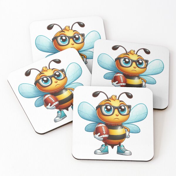 Item preview, Smart bee holding a soccer ball designed and sold by JonysCreativeDesigns.