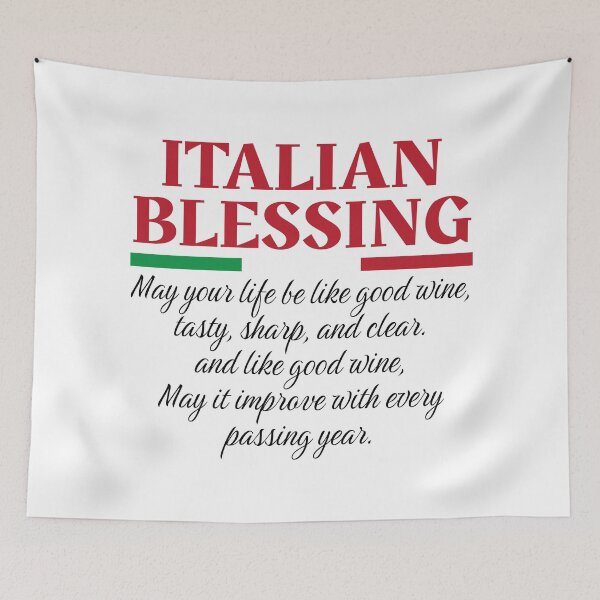 Item preview, Italian Blessing Poem designed and sold by Freshinkshop.