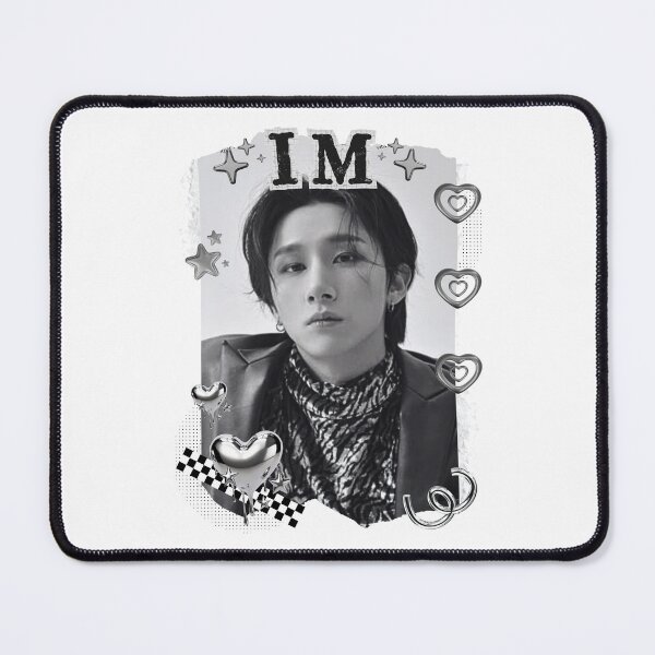 Item preview, I.M (Im Changkyun) Monsta X Kpop Solo Artist Black and White Collage Digital Art Portrait designed and sold by AJUNICE STUDIO.