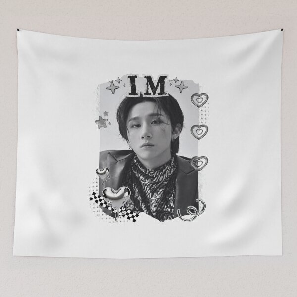 Item preview, I.M (Im Changkyun) Monsta X Kpop Solo Artist Black and White Collage Digital Art Portrait designed and sold by AJUNICE STUDIO.