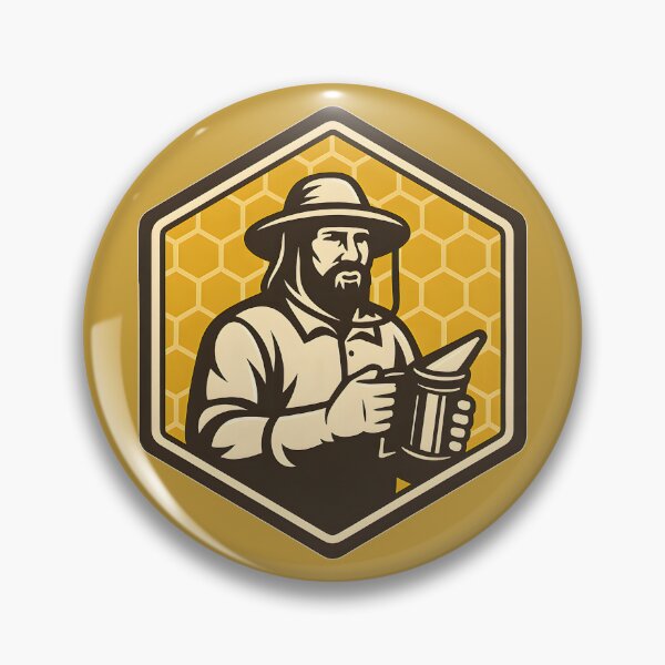 Item preview, Bee Breeder's Legacy – Vintage Beekeeping Hexagon Logo designed and sold by AgonGM.