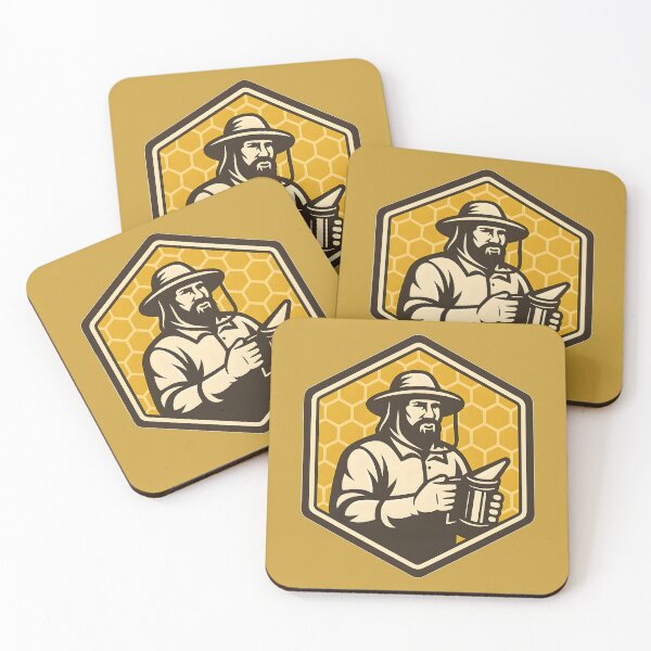 Item preview, Bee Breeder's Legacy – Vintage Beekeeping Hexagon Logo designed and sold by AgonGM.