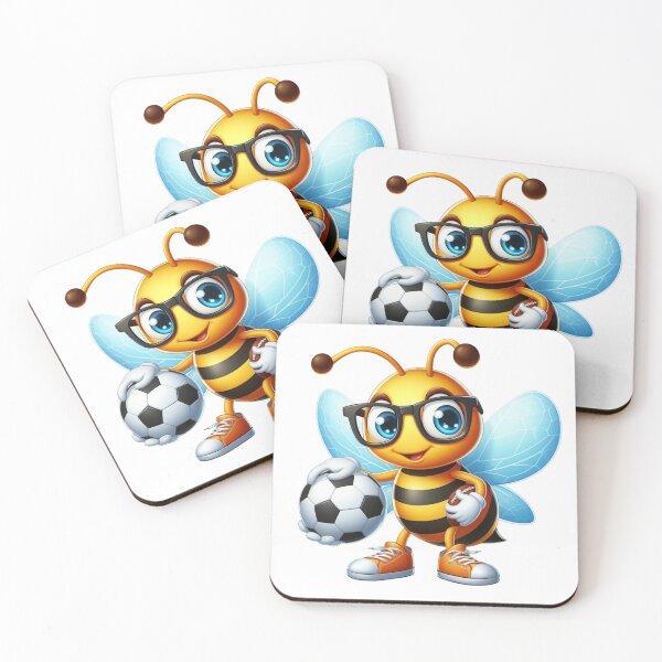 Item preview, Smart bee holding a soccer ball designed and sold by JonysCreativeDesigns.