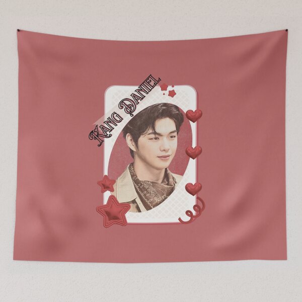 Item preview, Kang Daniel Kpop Solo Artist Card Red Aesthetic Collage Design designed and sold by AJUNICE STUDIO.