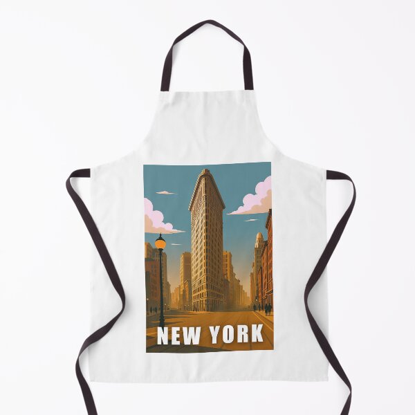 Item preview, New York NYC USA Vintage Travel Poster Minimal Retro Art Poster Flatiron Building designed and sold by artra-shop.