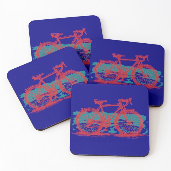Item preview, Vintage Road Bike - Red and Turquoise Sketch Design designed and sold by All-Shopping.