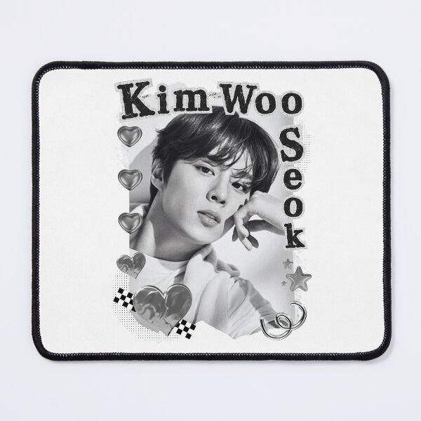 Item preview, Kim Woo-seok Monsta X Kpop Solo Artist Black and White Collage Digital Art Portrait designed and sold by AJUNICE STUDIO.