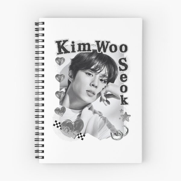 Item preview, Kim Woo-seok Monsta X Kpop Solo Artist Black and White Collage Digital Art Portrait designed and sold by AJUNICE STUDIO.