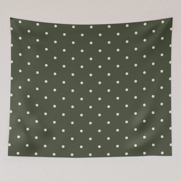 Item preview, Classic Dark Green & Cream Polka Dot Pattern Retro Minimalist Style Vintage Simple Dots designed and sold by DaisyHouse.