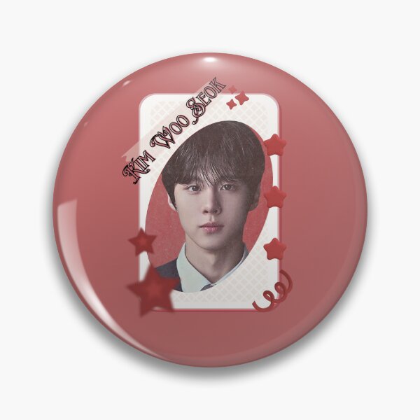 Item preview, Kim Woo-seok Kpop Solo Artist Card Red Aesthetic Collage Design designed and sold by AJUNICE STUDIO.
