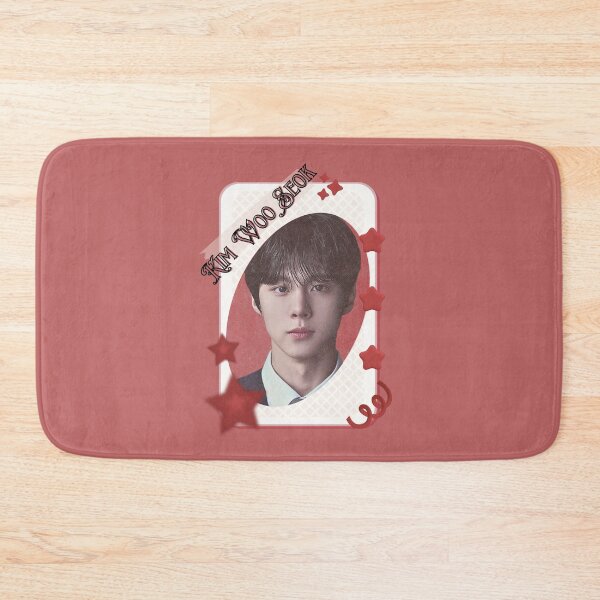 Item preview, Kim Woo-seok Kpop Solo Artist Card Red Aesthetic Collage Design designed and sold by AJUNICE STUDIO.
