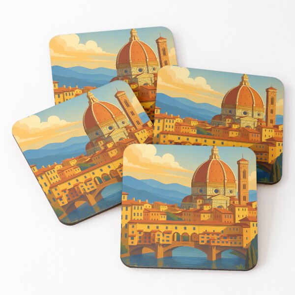 Item preview, Florence Italy USA Vintage Travel Poster Minimal Retro Art Poster Ponte Vecchio designed and sold by artra-shop.