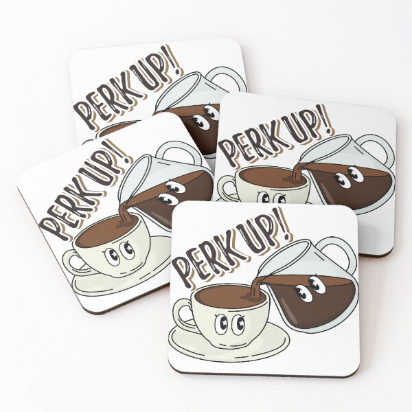 Item preview, Perk Up! | Funny Coffee Pun Quote Design for Coffee Lovers designed and sold by P-L-Sardines.