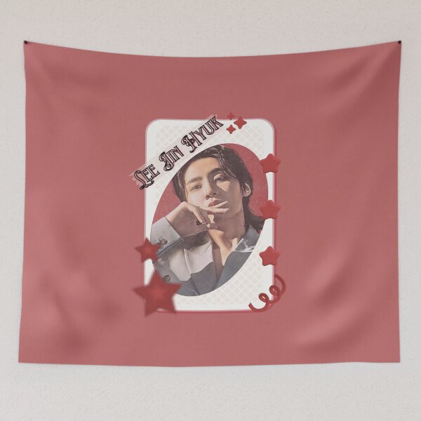 Item preview, Lee Jin-hyuk Kpop Solo Artist Card Red Aesthetic Collage Design designed and sold by AJUNICE STUDIO.