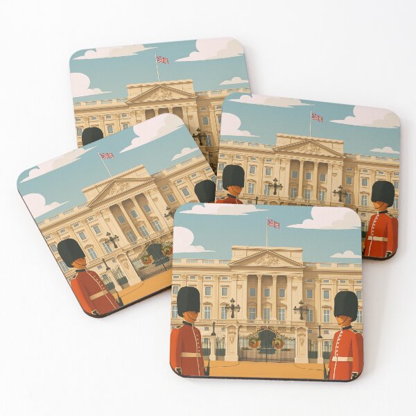 Item preview, London England Vintage Travel Poster Minimal Retro Art Poster Buckingham Palace designed and sold by artra-shop.