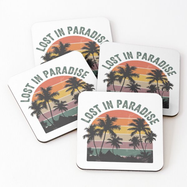 Item preview, Lost in Paradise Retro Sunset Palm Trees designed and sold by artinom.