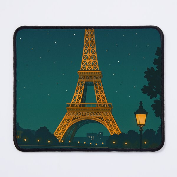 Item preview, Paris France Vintage Travel Poster Minimal Retro Art Night Eiffel Tower 3 designed and sold by artra-shop.
