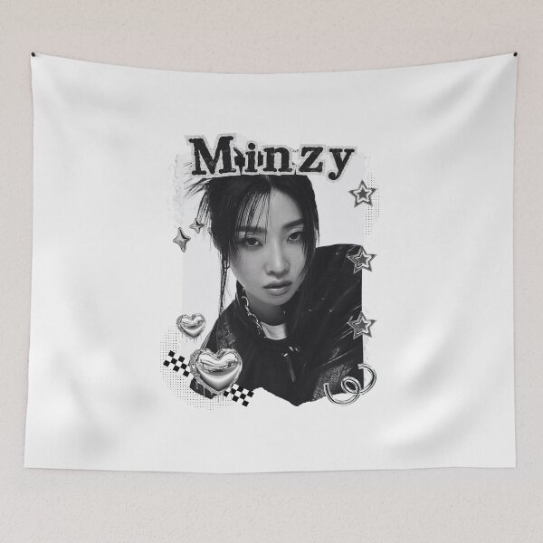 Item preview, Minzy Kpop Solo Artist Black and White Collage Digital Art Portrait designed and sold by AJUNICE STUDIO.