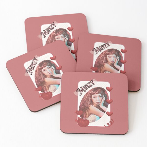 Item preview, Minzy Kpop Solo Artist Card Red Aesthetic Collage Design designed and sold by AJUNICE STUDIO.