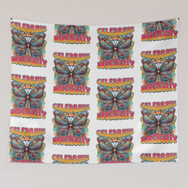Item preview, Celebrate Diversity Retro Butterfly | Colorful Equality Design designed and sold by Grade A Gifts.