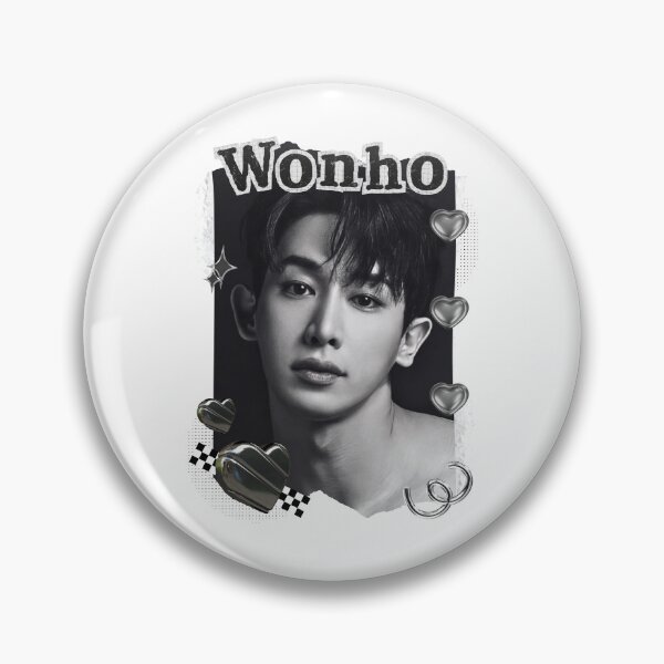 Item preview, Wonho Kpop Solo Artist Black and White Collage Digital Art Portrait designed and sold by AJUNICE STUDIO.