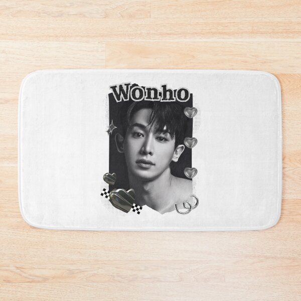 Item preview, Wonho Kpop Solo Artist Black and White Collage Digital Art Portrait designed and sold by AJUNICE STUDIO.