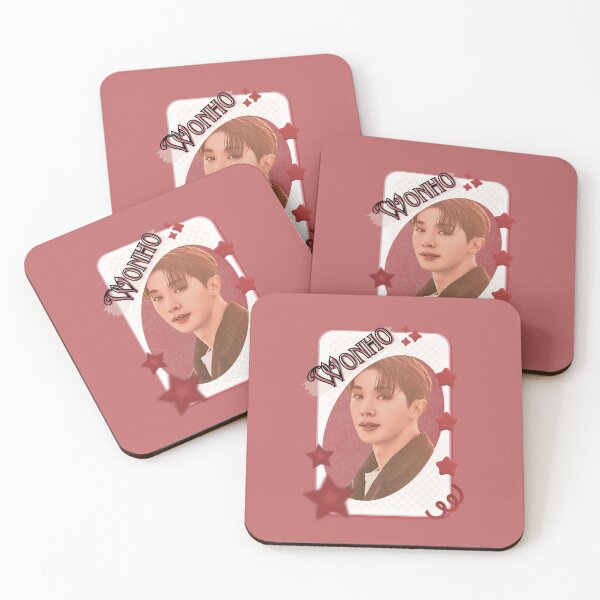 Item preview, Wonho Kpop Solo Artist Card Red Aesthetic Collage Design designed and sold by AJUNICE STUDIO.