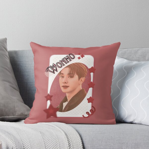 Item preview, Wonho Kpop Solo Artist Card Red Aesthetic Collage Design designed and sold by AJUNICE STUDIO.